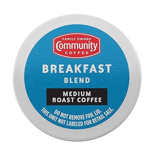  Community Coffee Breakfast Blend 72 Count Coffee Pods, Medium Roast, Compatible with Keurig 2.0 K-Cup Brewers, 72 Count (Pack of 1)