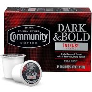 Community Coffee Dark & Bold Intense Blend 12 Count Coffee Pods, Dark Roast Compatible with Keurig 2.0 K-Cup Brewers, 12 Count (Pack of 1)