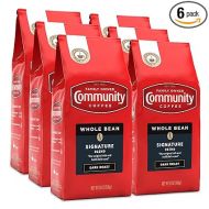 Community Coffee Signature Blend Dark Roast 72 Ounce, Premium Whole Bean Signature Blend, 12 Ounce Bag (Pack of 6)