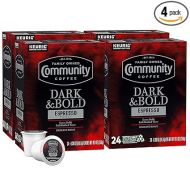 Community Coffee Dark & Bold Espresso Roast 96 Count Coffee Pods, Compatible with Keurig 2.0 K-Cup Brewers, 24 count (Pack of 4)