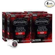 Community Coffee Dark & Bold Exxtra Boost 96 Count Coffee Pods, Compatible with Keurig 2.0 K-Cup Brewers, 24 count (Pack of 4)