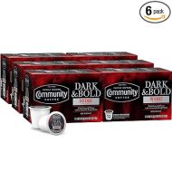 Community Coffee Dark & Bold Intense Blend 72 Count Coffee Pods, Dark Roast Compatible with Keurig 2.0 K-Cup Brewers, 12 Count (Pack of 6)