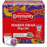 Community Coffee Mardi Gras King Cake Flavored 72 Count Coffee Pods, Medium Roast, Compatible with Keurig 2.0 K-Cup Brewers (12 Count, Pack of 6)
