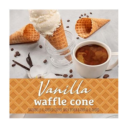  Community Coffee Vanilla Waffle Cone 96 Count Coffee Pods, Ice Cream Flavored, Compatible with Keurig 2.0 K-Cup Brewers, 24 Count (Pack of 4)