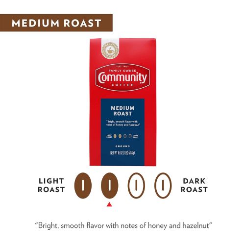  Community Coffee Medium Roast Ground Coffee, 16 Ounce Bag (Pack of 10)