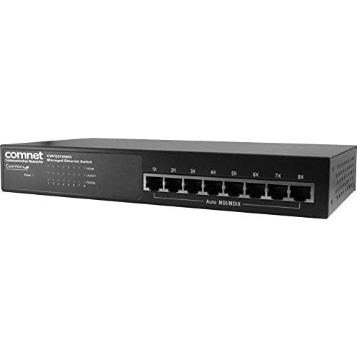  Comnet Commercial Grade 8 Port Managed Ethernet Switch with (8) 10100TX Ports