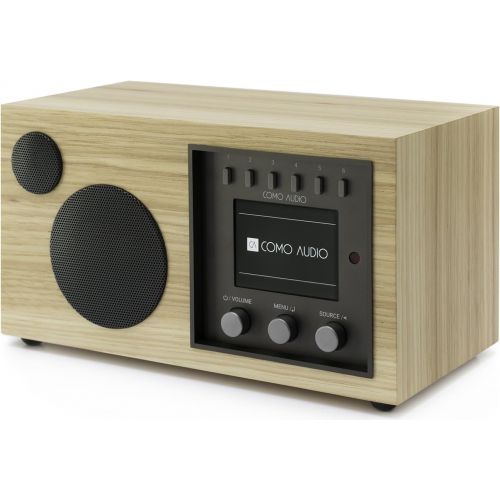  Como Audio Solo Wireless Speaker - Hand-Crafted Veneer Cabinets- One Touch Streaming, Internet Radio, Bluetooth, Wi-Fi - Hickory (Global Edition)