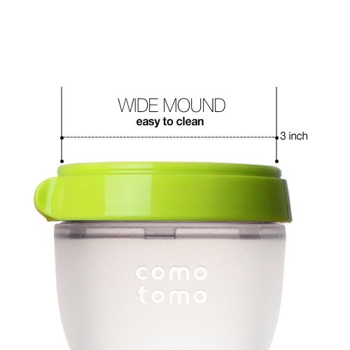  [아마존베스트]Comotomo Baby Bottle, Green, 8 Ounce (2 Count)