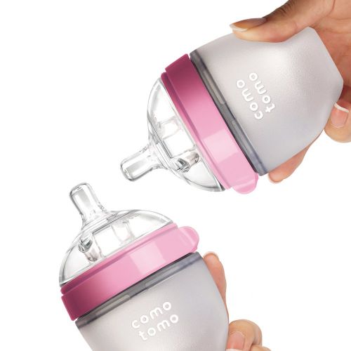  [아마존베스트]Comotomo Baby Bottle, Pink, 5 Ounce (2 Count)