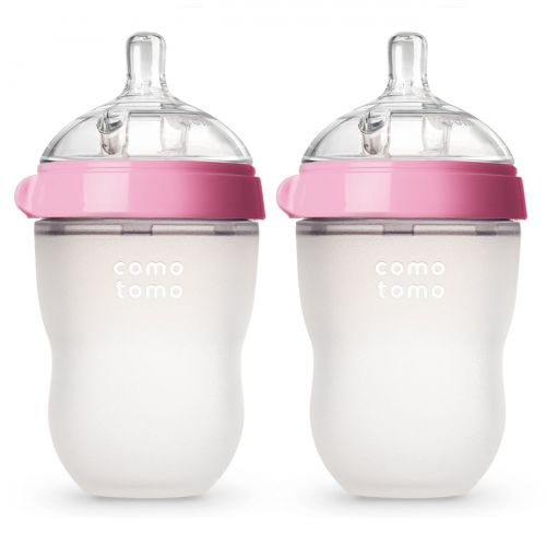  [아마존베스트]Comotomo Baby Bottle, Pink, 8 Ounce (2 Count)