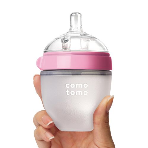  [아마존베스트]Comotomo Natural Feel Baby Bottle, Pink, 5 Ounce