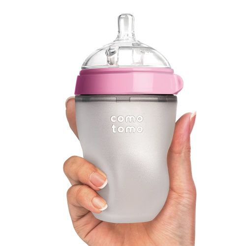  [아마존베스트]Comotomo Natural Feel Baby Bottle, Pink, 8 Ounce