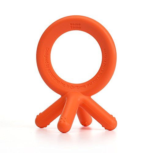  [아마존베스트]Comotomo Silicone Baby Teether, Orange