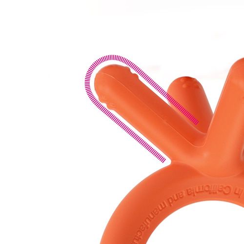  [아마존베스트]Comotomo Silicone Baby Teether, Orange