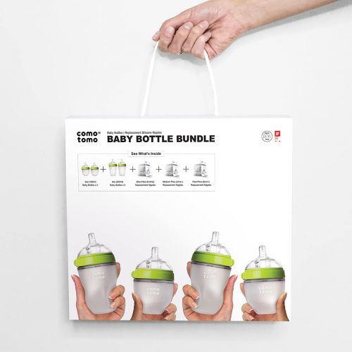  [가격문의]Comotomo Baby Bottle Bundle, Green