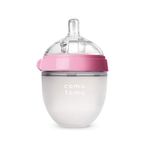  Comotomo Natural Feel Baby Bottle, Pink, 5 Ounce