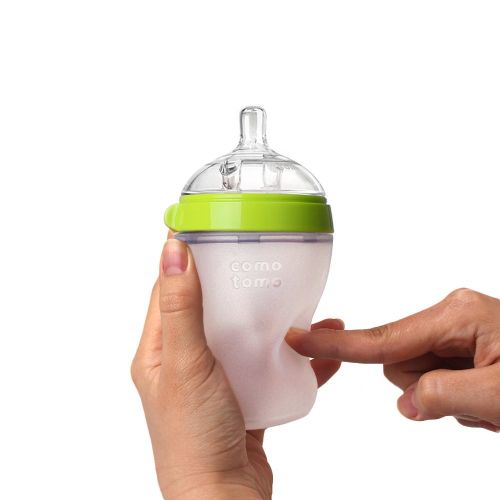 Comotomo Baby Bottle, Green, 8 Ounce (2 Count)