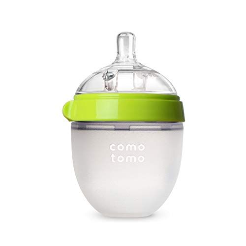  Comotomo Natural Feel Baby Bottle, Green, 5 Ounce