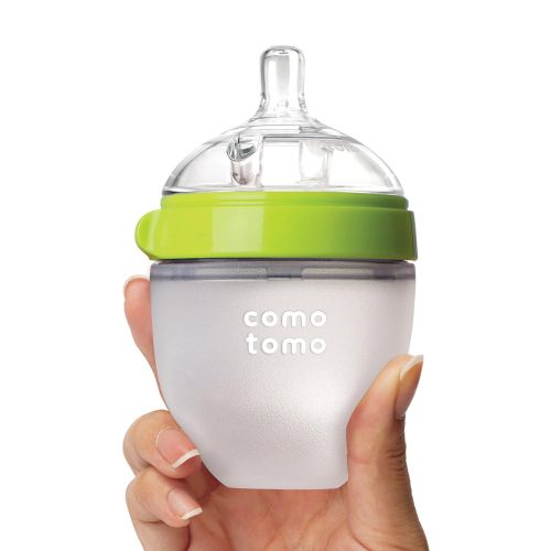  Comotomo Natural Feel Baby Bottle, Green, 5 Ounce