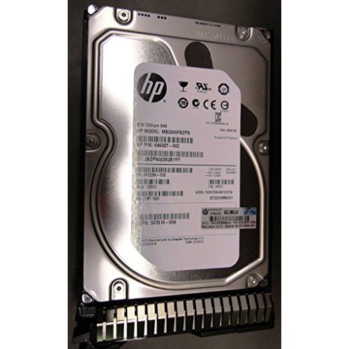  Compaq HP 653948-001 2TB hot-plug dual-port SAS hard disk drive - 7,200 RPM, 6Gb/sec transfer rate, 3.5-inch large form factor (LFF), Midline, SmartDrive Carrier (SC) - Not for use in MSA