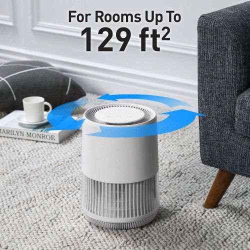  Compass Home Air Purifier - H13 True HEPA Filter 3-Stage Air Filtration for Allergies, Pollen, Dust, Odors, Smoke, Pet Dander, Bacteria with Auto Air Sensor Small Room Air Purifier