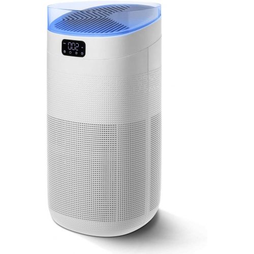  Compass Home Smart Air Purifier - H13 HEPA Filter 3-Stage Air Filtration for Allergies, Pollen, Dust, Odors, Smoke, Pet Dander, Bacteria with Auto Air Sensor and Sleep Mode for Lar