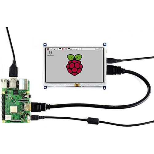  CQRobot Compatible with Raspberry Pi, DIY Open Source Electronic Hardware Kits(CQ-E), with Raspberry Pi 5 inch HDMI LCD(800x480 Resolution, Touch Control, Supports BB Black), Bicolor Case+