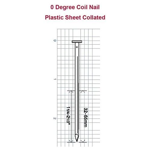  [아마존베스트]Complete CN565Z ProGrade 0° Siding Coil Nailer, 1-1/4 - 2-1/2 for Duo-Fast type Zero Degree Plastic Collated Coil Nails SIM DF225C