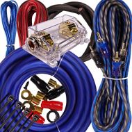 Gravity Kit Pro Complete 5000W Gravity 0 Gauge Amplifier Installation Wiring Kit Amp PK2 0 Ga Blue - For Installer and DIY Hobbyist - Perfect for Car  Truck  Motorcycle  RV  ATV