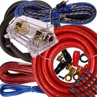 Complete 5000W Gravity 0 Gauge Amplifier Installation Wiring Kit Amp Pk1 0 Ga Red - for Installer and DIY Hobbyist - Perfect for Car/Truck/Motorcycle/Rv/ATV