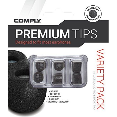  Comply SmartCore Variety Pack Premium Memory Foam Earphone Tips, Fits Most Earphones, Noise Cancelling Soft Earbud Tips Conform to Your Ear for A Comfortable Secure Fit (Medium, 3