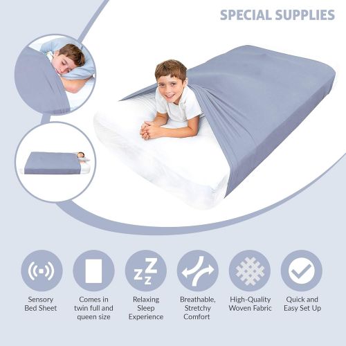  Sensory Bed Sheet for Kids Full Size Compression Alternative to Weighted Blankets - Help...