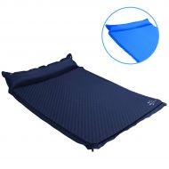 Compression FRUITEAM Sleeping pad Double self Inflating Camping pad Large for 2 Person air Mattress with Pillow