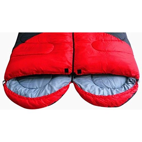  Compression Lovess Cool-Weather 2-Person Double Heart-shaped pattern Lovers detachable Sleeping Bag for Couple (For Winter,Spring,and Autumn),(Two Suits)
