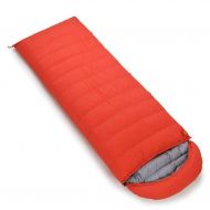 FGSJEJ Envelope Sleeping Bag,Adult Outdoor Camping Keep Warm Down Sleeping Bag,Can Be Spliced Into A Double Sleeping Bag with Compression Bag (Color : Red, Size : 0.4KG)