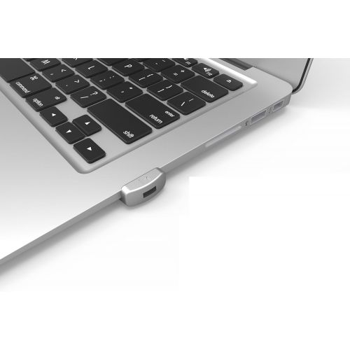  Compulocks Maclocks MBALDGZ01CL Ledge Security Laptop Lock Slot Adapter with Combimation Lock for MacBook Air (Silver)