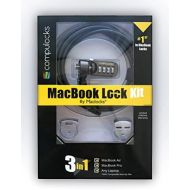 Compulocks Maclocks MBLDGCLKIT 3 in 1 MacBook AirPro Ledge Kit With 2 Ledge Lock Slot AdaptersCombination Cable Lock