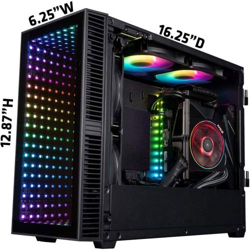  Computer Upgrade King CUK Continuum Gamer PC (AMD Ryzen 7 2700, 16GB RAM, 500GB SSD, NVIDIA GeForce GTX 1070 8GB, 500W Bronze PSU, Windows 10 Home) VR Ready Gaming Desktop Computer