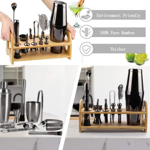  [아마존베스트]Comsmart Bartender Kit, 13 Piece Boston Cocktail Shaker Stainless Steel Bar Set with Shaker Tins,Measuring Jigger, Spoon, Pourers, Muddler, Strainer, Tongs, Bottle Stoppers, Opener, Stand,