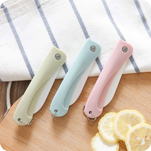  Comtervi Ceramic Fruit Knife Home Folding Ceramic Knife Fruit Knife Small Tool Portable Ceramic Knife Folding