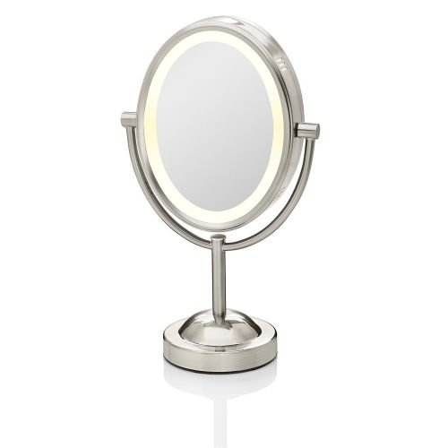  Conair Double-Sided Lighted Makeup Mirror - Lighted Vanity Makeup Mirror; 1x/7x magnification; Oiled Bronze Finish