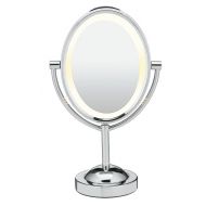Conair Double-Sided Lighted Makeup Mirror - Lighted Vanity Mirror; 1x/7x magnification; Polished Chrome Finish