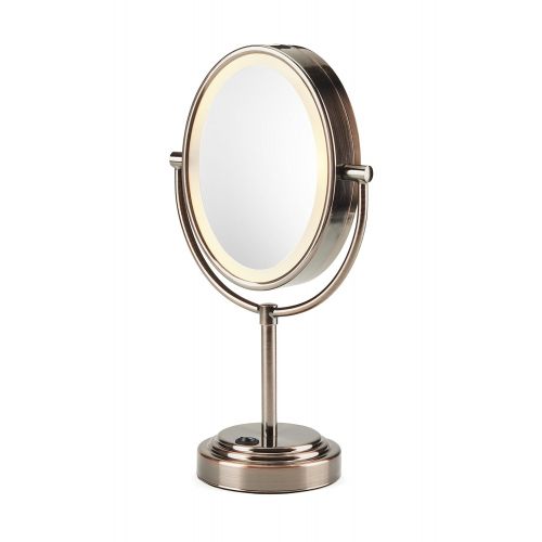  Conair Double-Sided Lighted Makeup Mirror - Lighted Vanity Mirror; 1x/7x magnification; Polished Chrome Finish