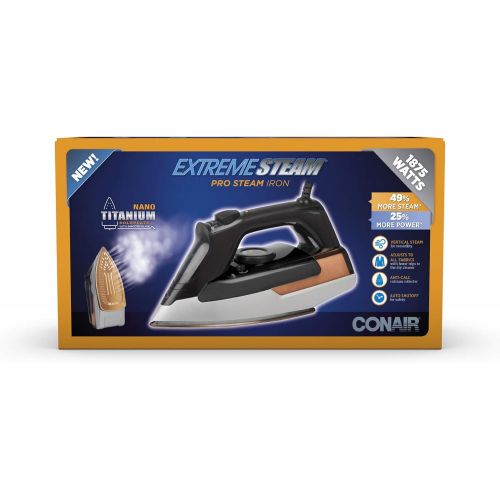  Conair Extreme Steam Pro Steam Clothing Iron, 1875-Watts with Nano Titanium Soleplate Iron