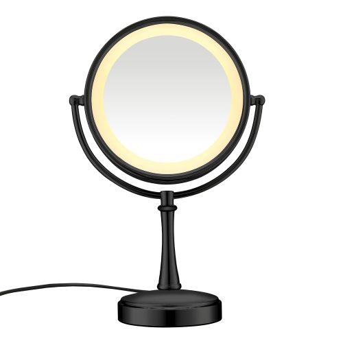  Conair Reflections 3-Way Touch Control Lighted Makeup Mirror, 1x/7x magnification, Matte Black