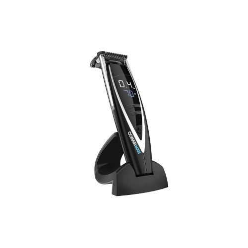  ConairMAN Super Stubble Ultimate Flexhead Trimmer; Razor-Sharp Etched Blade Technology with Pivoting Flex Head; 15 Digital Settings ranging from 0.4mm to 5.0mm; Black - WetDry + L