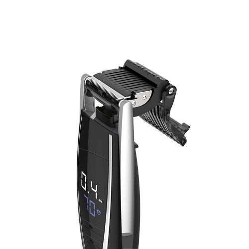  ConairMAN Super Stubble Ultimate Flexhead Trimmer; Razor-Sharp Etched Blade Technology with Pivoting Flex Head; 15 Digital Settings ranging from 0.4mm to 5.0mm; Black - WetDry + L