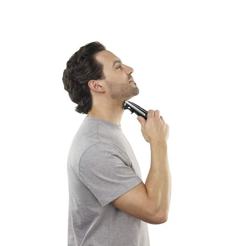  ConairMAN Super Stubble Ultimate Flexhead Trimmer; Razor-Sharp Etched Blade Technology with Pivoting Flex Head; 15 Digital Settings ranging from 0.4mm to 5.0mm; Black - WetDry + L