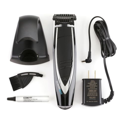  ConairMAN Super Stubble Ultimate Flexhead Trimmer; Razor-Sharp Etched Blade Technology with Pivoting Flex Head; 15 Digital Settings ranging from 0.4mm to 5.0mm; Black - WetDry + L