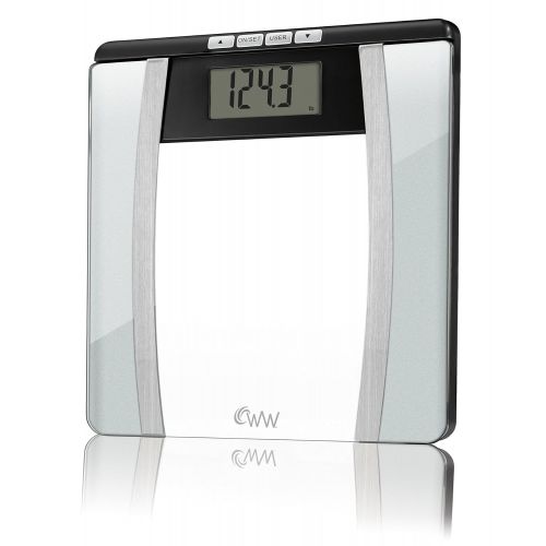  WW Scales by Conair Body Analysis Glass Bathroom Scale - Measures Body Fat, Body Water, BMI, Bone...